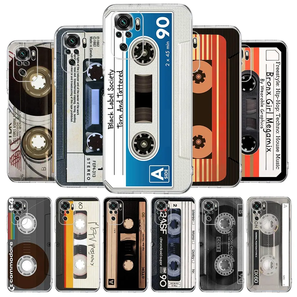 Magnetic Radio Tape Cassette Phone Case For Xiaomi Redmi Note 14 13 12 4G 9S 9 10 11 Pro Plus 5G 9T 14C 13C 12C 10C 9C 9A Cover