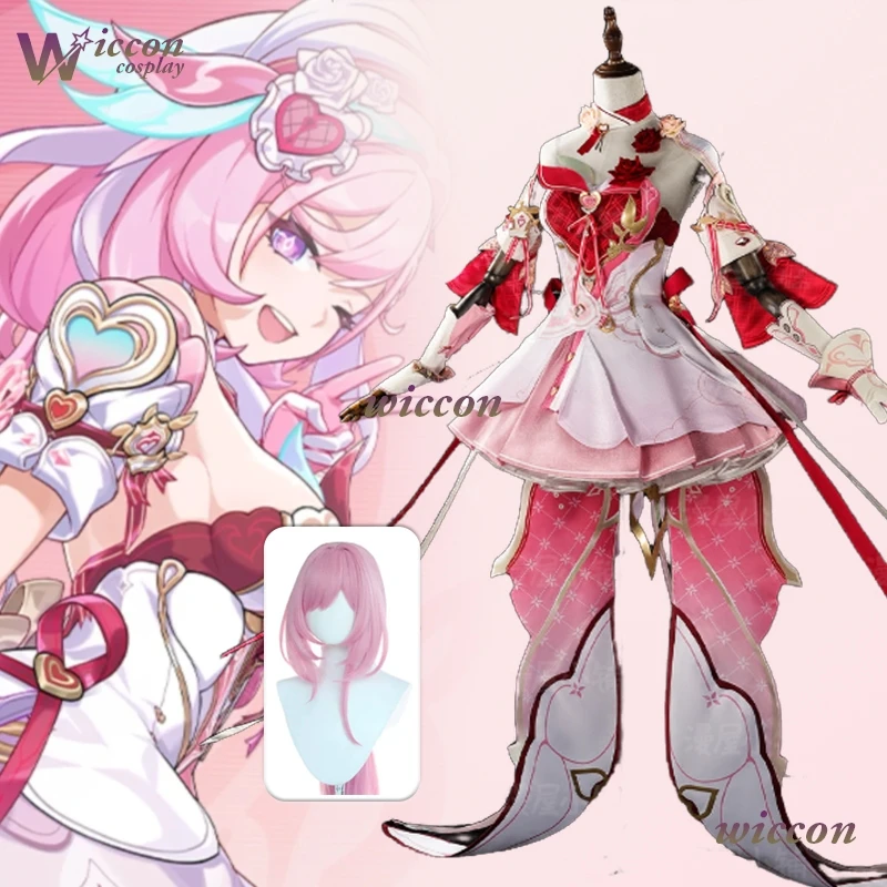 Jeu Honkai Impact 3 Elysia Cosplay Costume amour messager Elysia robe Sexy Halloween Costume femmes Halloween Kawaii Cos