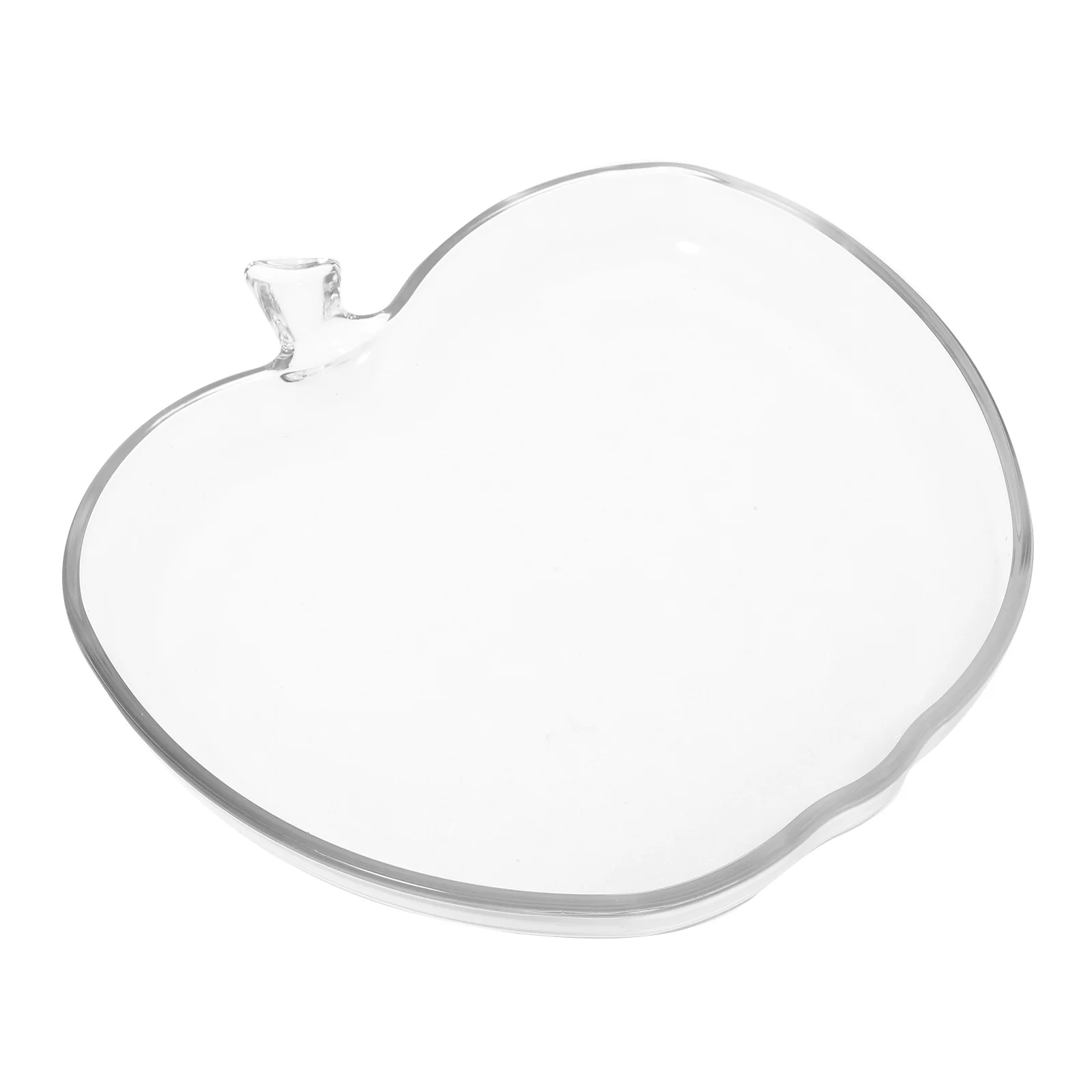 

Decorative Fruit Tray Clear Glass Plate Countertop Bowl Apple-shaped Dessert Christmas