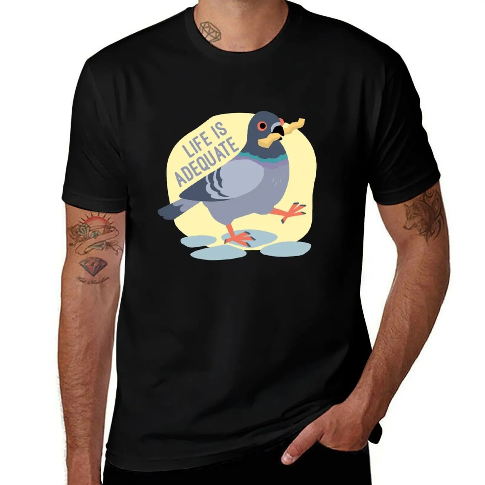 

Adequate Pigeon T-Shirt man graphic t shirt t shirt for man 100 percent cotton cotton t shirts man 100% T-Shirt