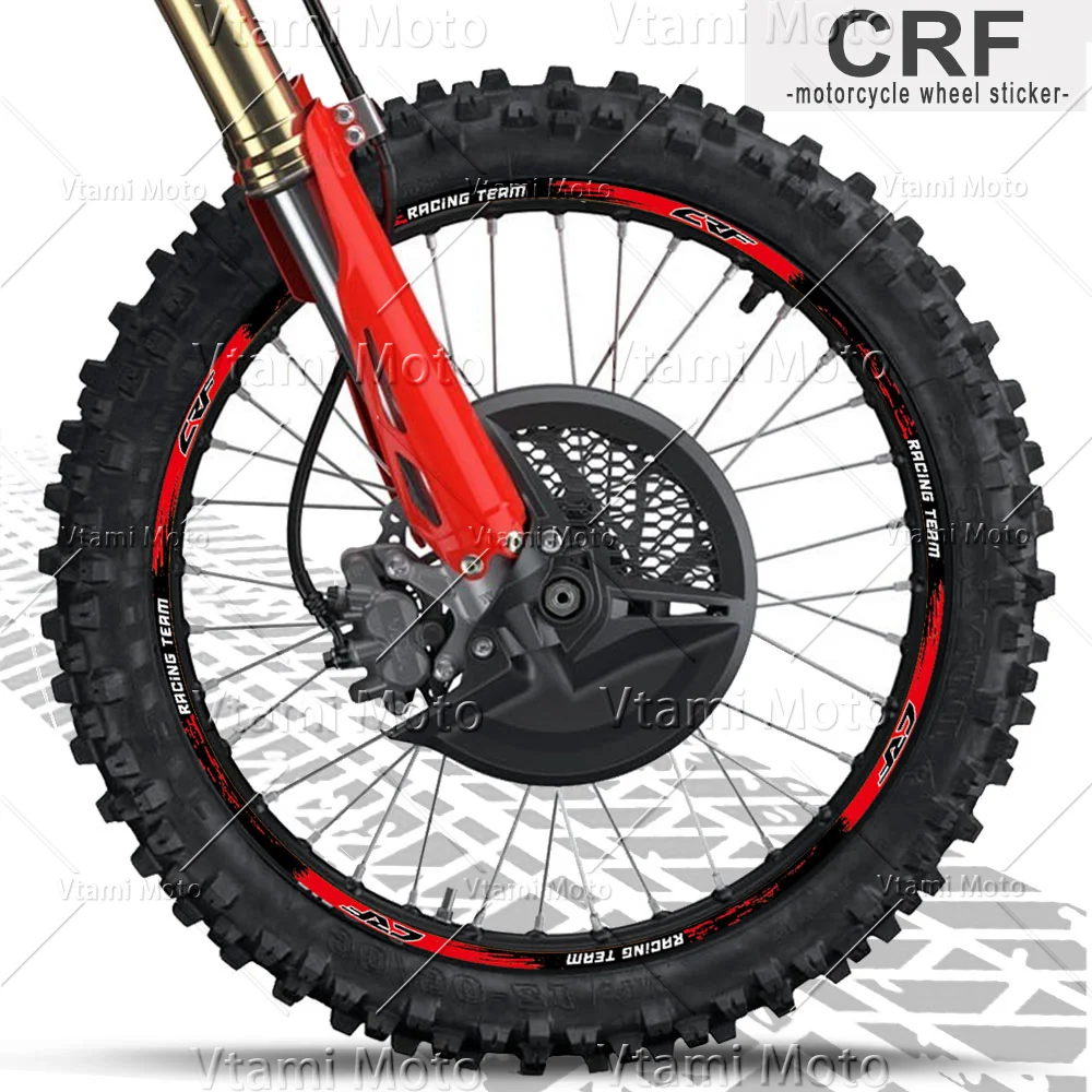 Odblaskowa naklejka na koło motocykla Motocross Rim Stripe naklejki dla CRF450R CRF300L CRF250R CRF400RX CRF125 CRF150