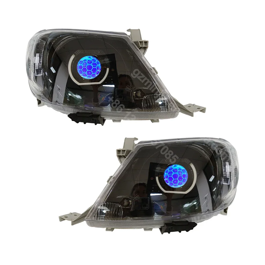 RGB Hilux N70 Pre Facelift Custom Bi Led Projector Headlight Angry Eye for 2005-2011