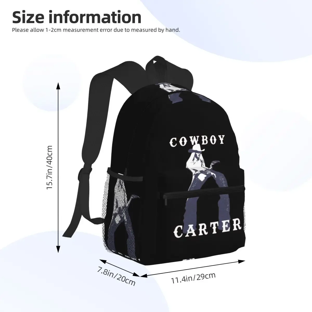 Cowboy Carter Beyonce Album Student Backpack School Bag Hiking Travel Daypack for Men Women Fashion Bookbag Shoulder Bags