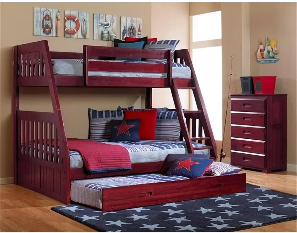 2819Tru-22 Bunk Bed, Rich Merlot