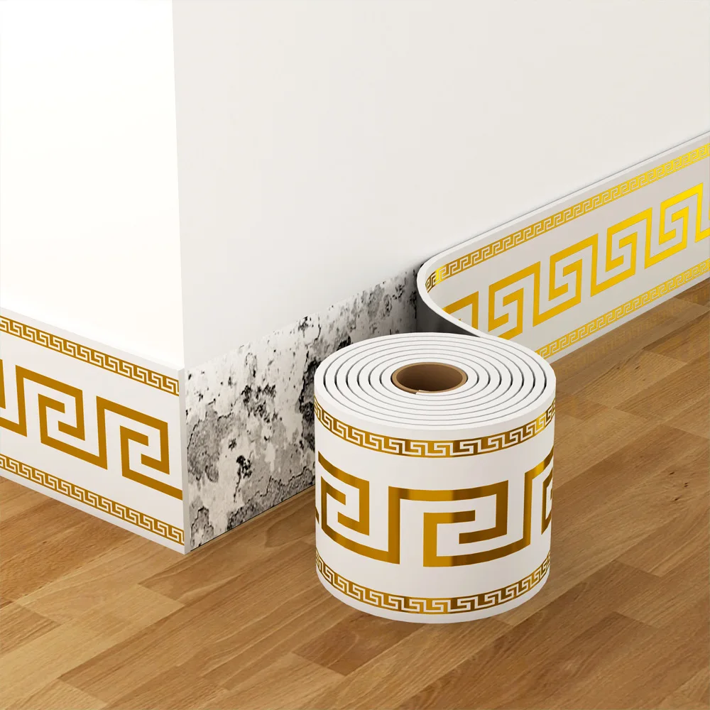 Rollo de pared, tablero de rodapié autoadhesivo, anticolisión e impermeable, pegatinas de pared para decoración de sala de estar y dormitorio