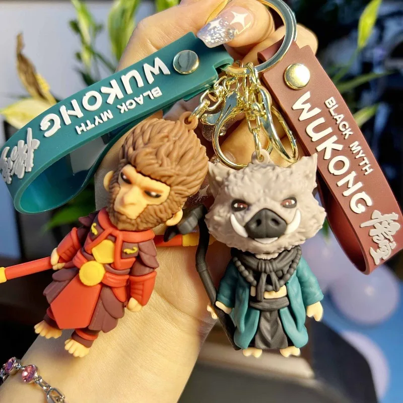 Black Myth Wukong Keychain Eight Rings Versatile High Beauty Couple Car Pendant Doll