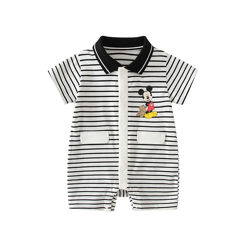 

Disney Mickey Mouse Baby Onesie Boys Baby Striped Newborn Clothes Clothes Bodysuits One-Pieces Rompers Baby Costume