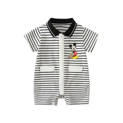 Disney Mickey Mouse Baby Onesie Boys Baby Striped Newborn Clothes  Clothes Bodysuits One-Pieces Rompers Baby Costume