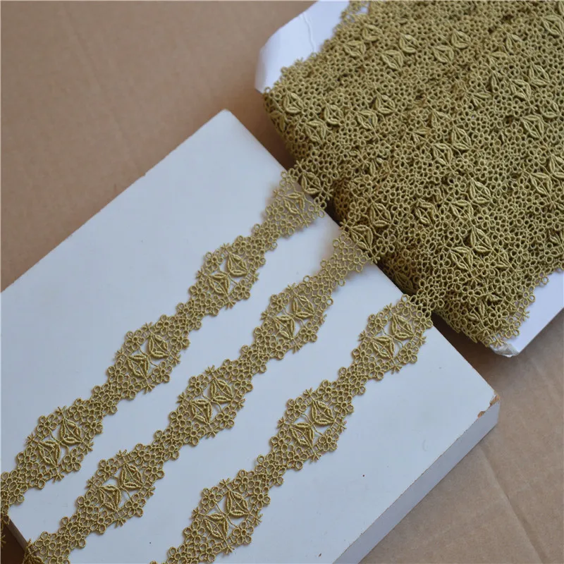 

15 ярдов, ширина 3 см, блестящий зеленый полый цветок, венецианская кружевная ткань «сделай сам», аксессуары для одежды различной одежды, бюстгальтер, юбка