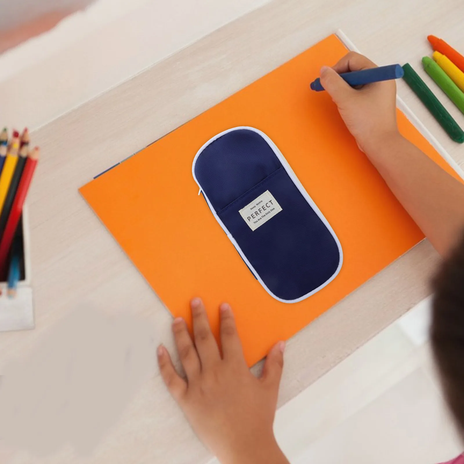 

Large Storage Pencil Case Black Big Capacity Zipper Marker Pouch School Desk Organizer Desk Pencil Organizer School Supply Case