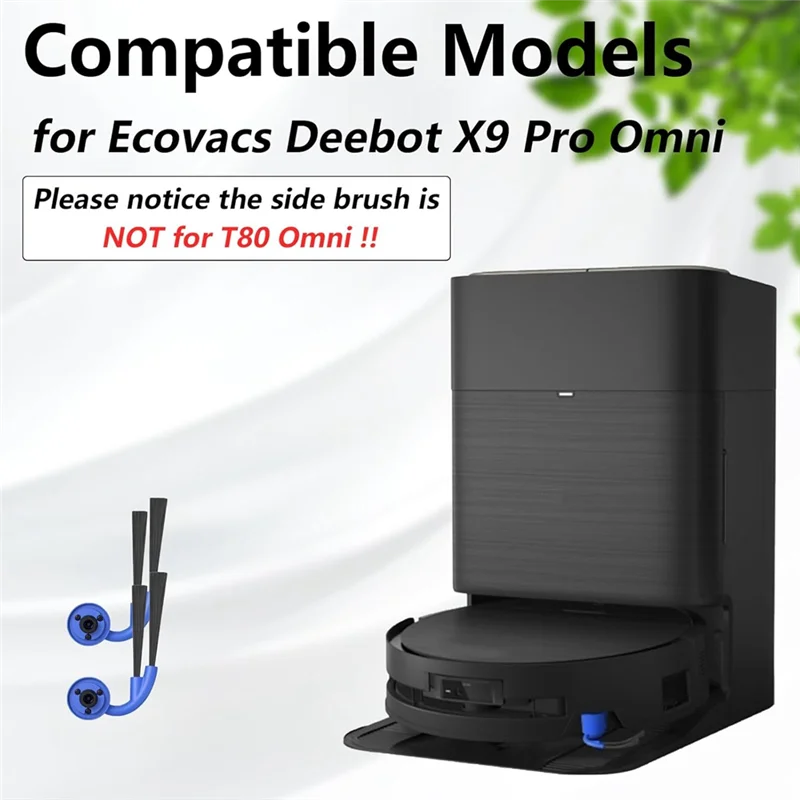 ABUS-For Ecovacs Deebot X9 Pro Omni أجزاء فرشاة جانبية بديلة لملحقات المكنسة الكهربائية