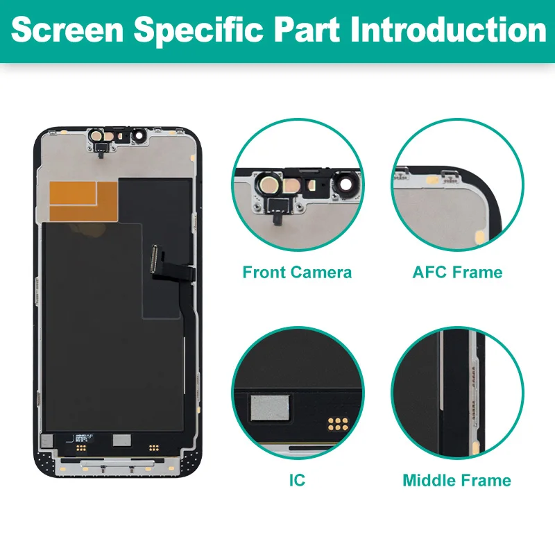 AMOLED Für iPhone Serie Display Für iPhone 12 15 14 13 11 LCD Bildschirm Mit True Tone 3D Touch Für iPhone XS MAX LCD Großhandel – Detail 1