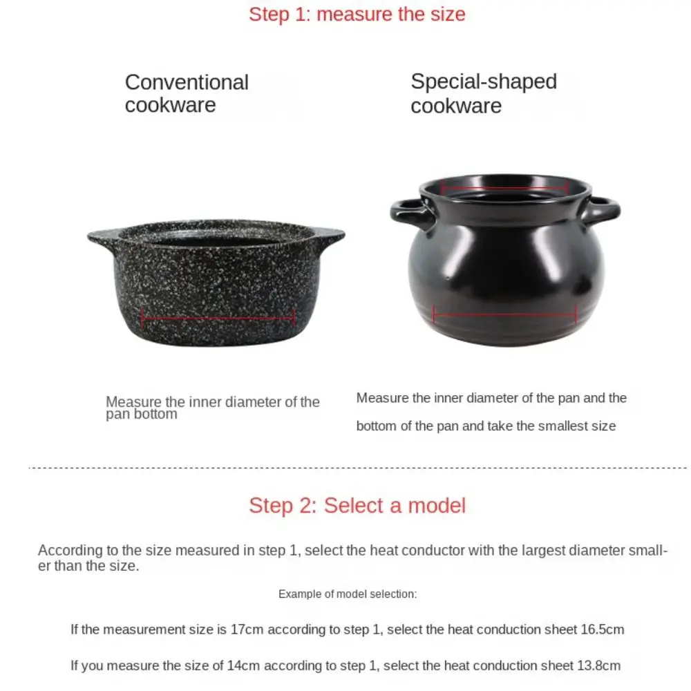 Stainless Steel Induction Cooker Heat Diffuser Cooking Hob Converter Tool Heat Diffuser Ring Plate Cookware Parts Saucepan