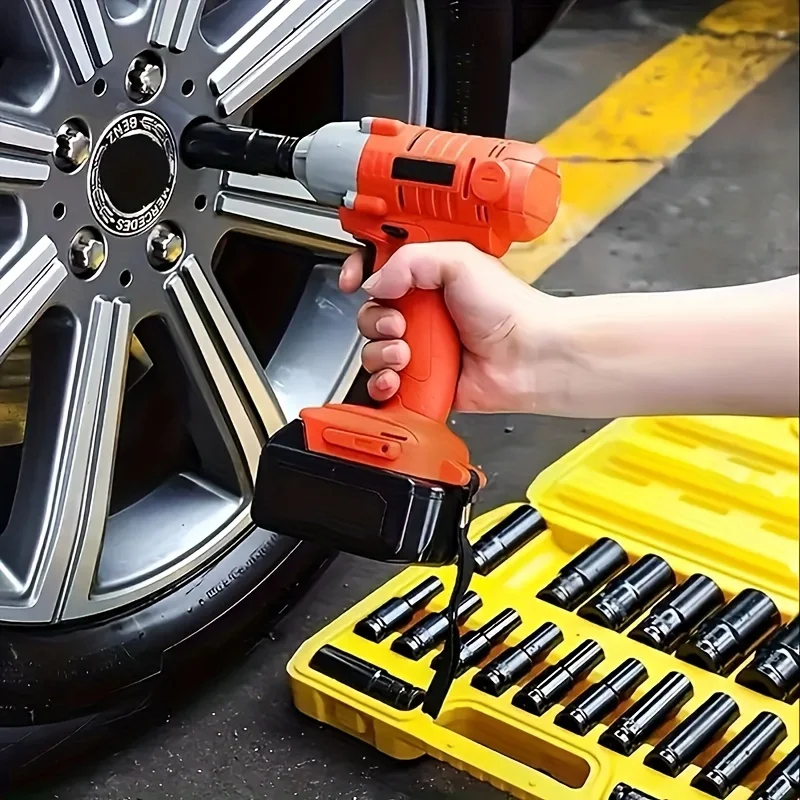 10 Stück 8–17 mm/8–24 mm Steckschlüssel-Werkzeug, Schlagschrauber-Adapter, Handwerkzeug-Steckschlüsselsatz, kurzes, verdicktes Material aus Kohlenstoffstahl – Detail 5