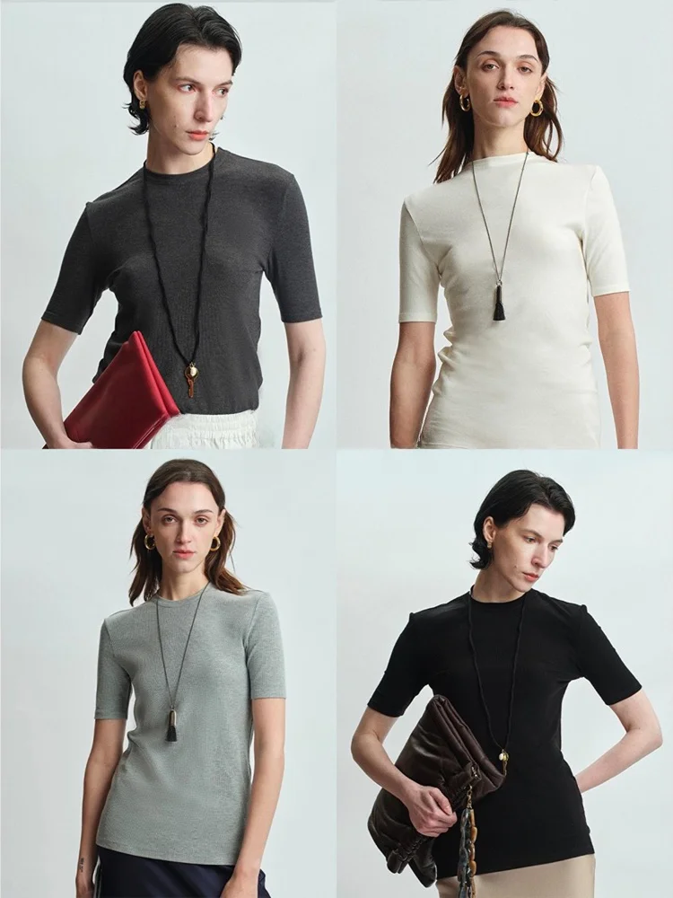 

Футболка AES High-End из лиоцелла Bare Sensation Soft 0 Prure с круглым вырезом, простая и практичная, для повседневной носки