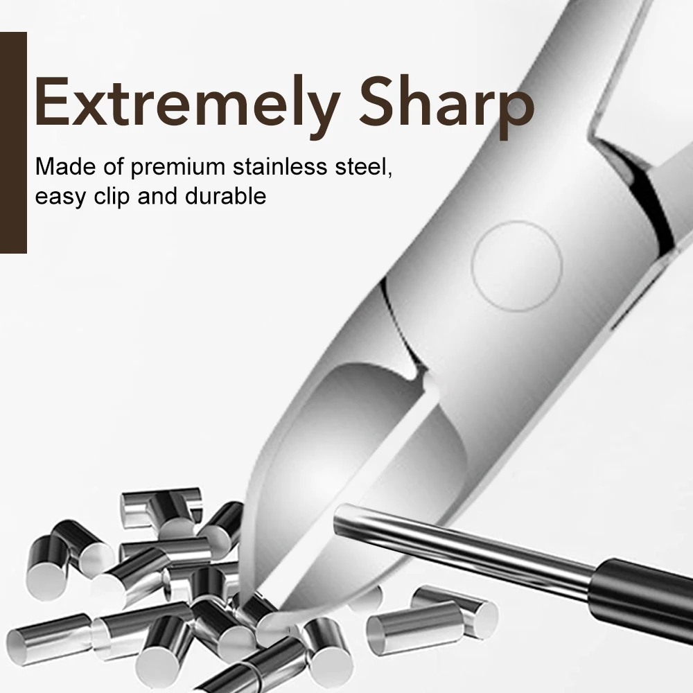1 Uds. Pinza para cutículas de uñas encarnadas plateadas, cortador de bordes, tijeras para manicura, alicates, herramienta para pedicura, producto para eliminar la piel muerta