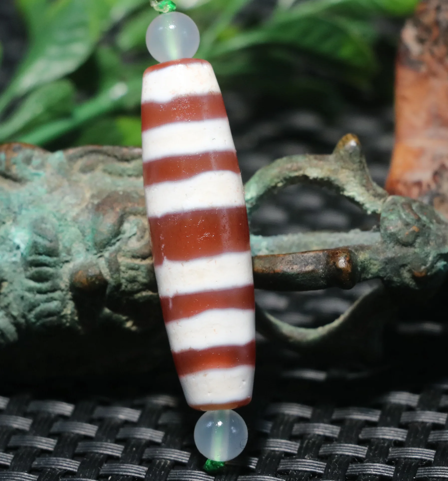 5A Magic Energy Tibetan Old Agate Red Color 6 Stripes Healer Medicine DZi Bead Pendant Amulet Timestown Jewelry Gemstone