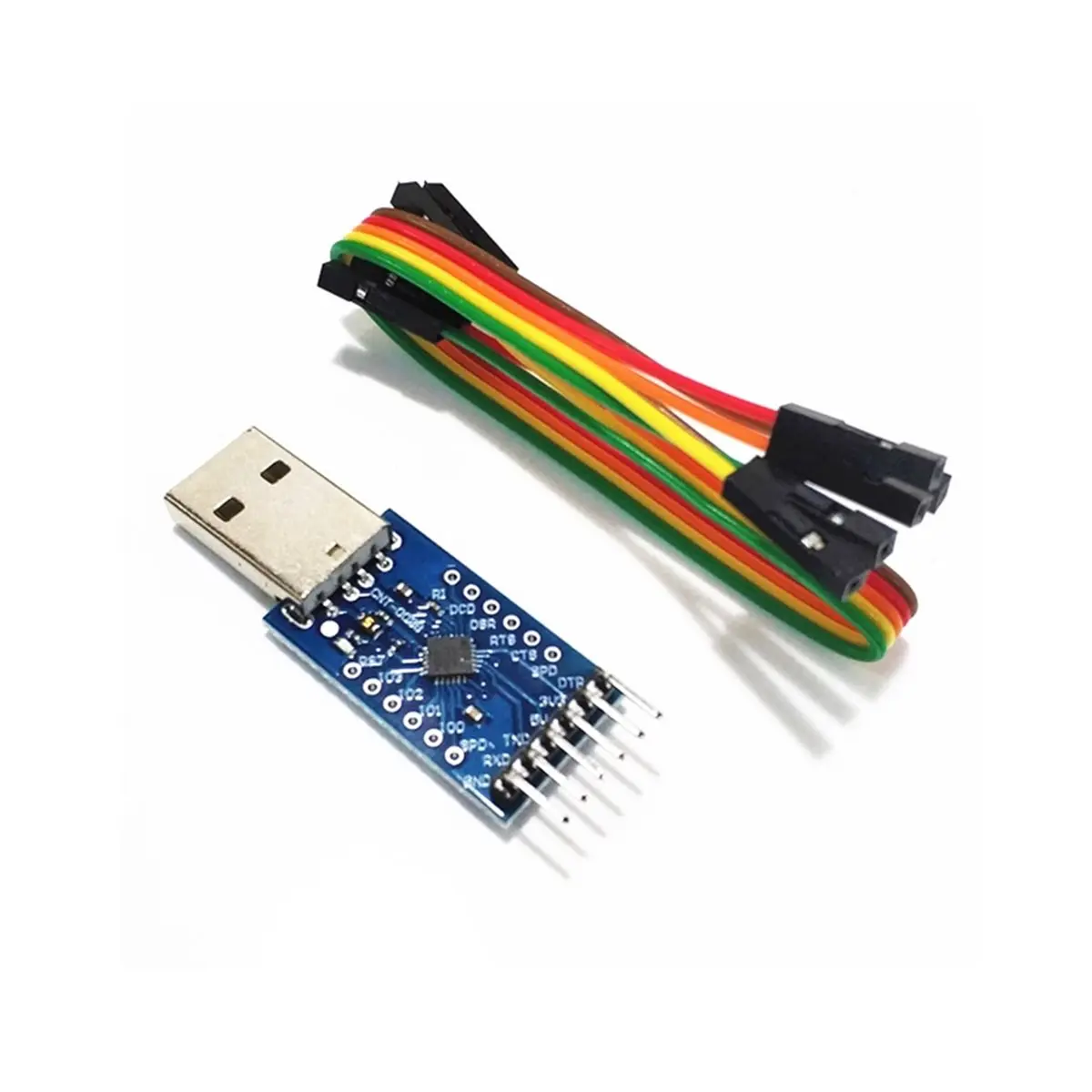 SWXF CP2104 USB to TTL Serial Module UART Downloader, USB to UART Converter Board with Wire Brush for TTL Communication