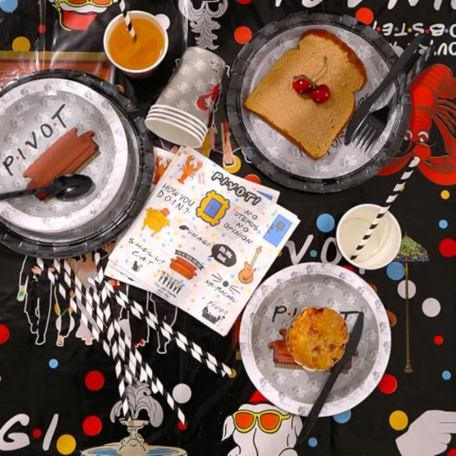 3PACK Forniture per feste iFriends Tovaglia Tovaglia usa e getta in plastica nera di grandi dimensioni: 86,6 x 51 pollici Festa di compleanno iFriends Dec