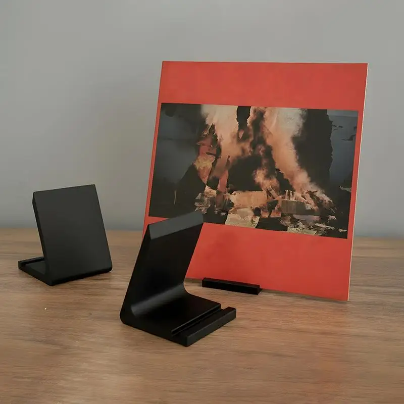 Desktop Vinyl Record Stand Minimalist Holder Modern LP Display Storage for Home Music Studio Collection