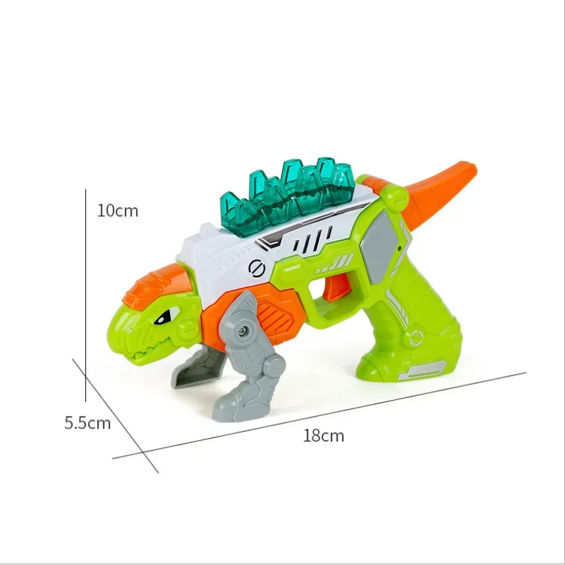 5PCS  Children's electric toy gun, boys' toy puzzle, fall resistant, children's dinosaur model cartoon gun