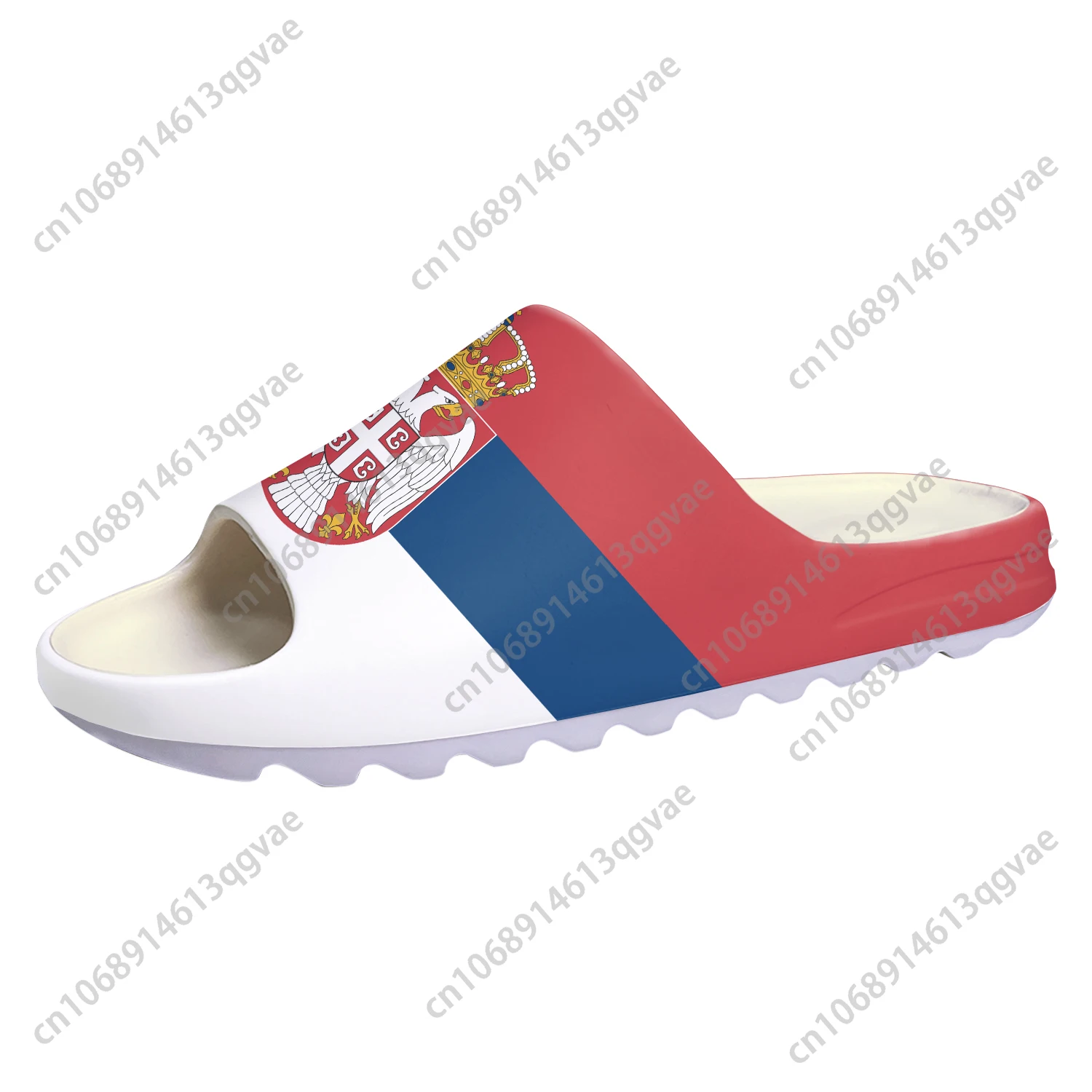 Serbian Flag Soft Sole Sllipers Home Clogs Step on Water Shoes Mens Womens Teenager Bathroom Serbia Customize on Shit Sandals