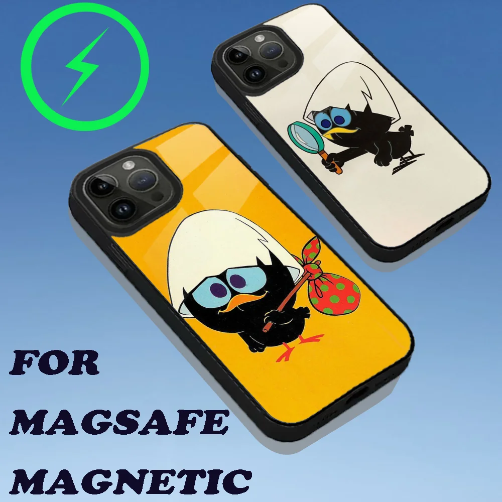

Cute Calimero Phone Case For iPhone 15,14,13,12,11,Plus,Pro,Max Mini Magsafe Magnetic Wireless Charging