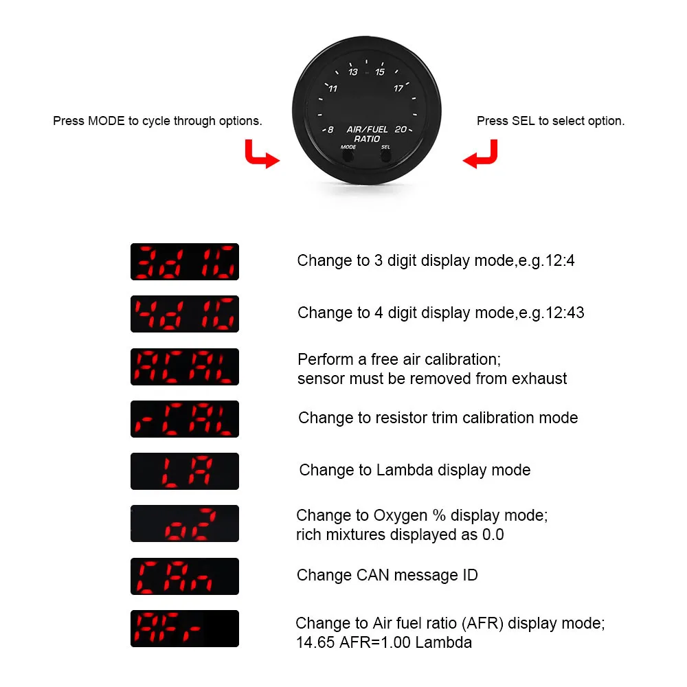 New High Quality 30-0300 X-Series Wideband O2 Air Fuel Ratio Gauge Kit LSU 4.9 0258017025 Oxygen Sensor For Car Oxygen Sensor