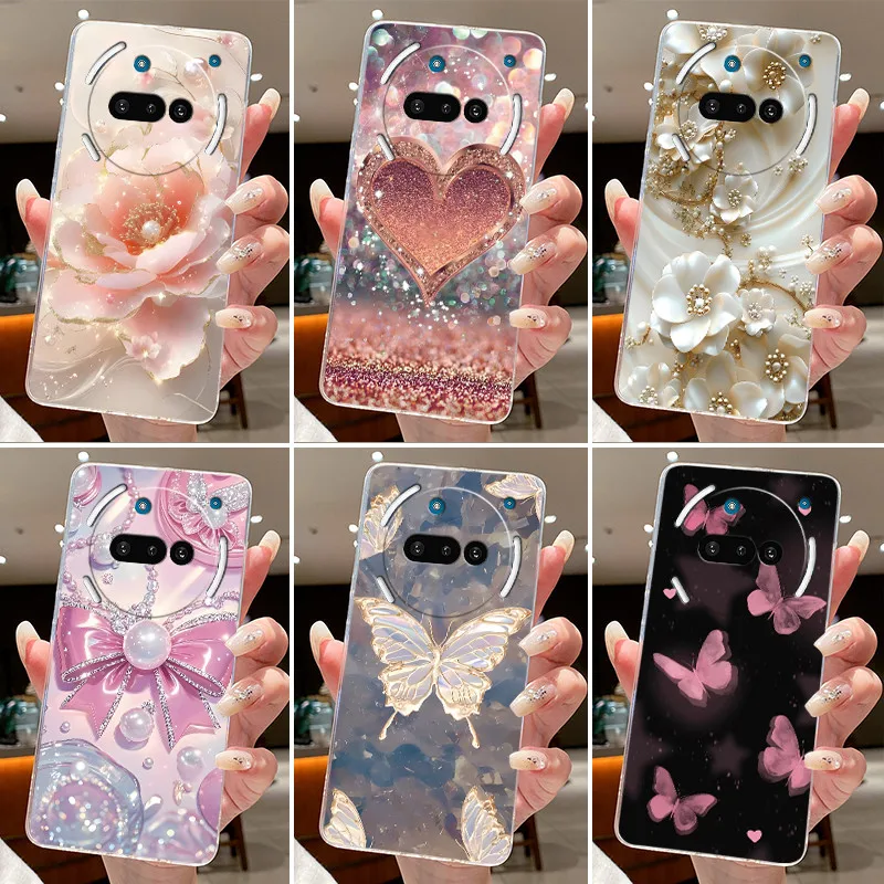 Case For Nothing Phone 3a 2a 3aPro 2a Plus Flower Butterfly Phone Capa NothingPhone Phone2a Phone3a Pro Soft Silicone TPU Cover