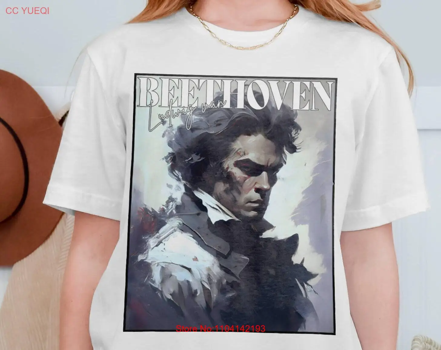 Ludwig van Beethoven Oil Painting T Shirt 1 Classical Music Mindspring Retreat long or short sleeves