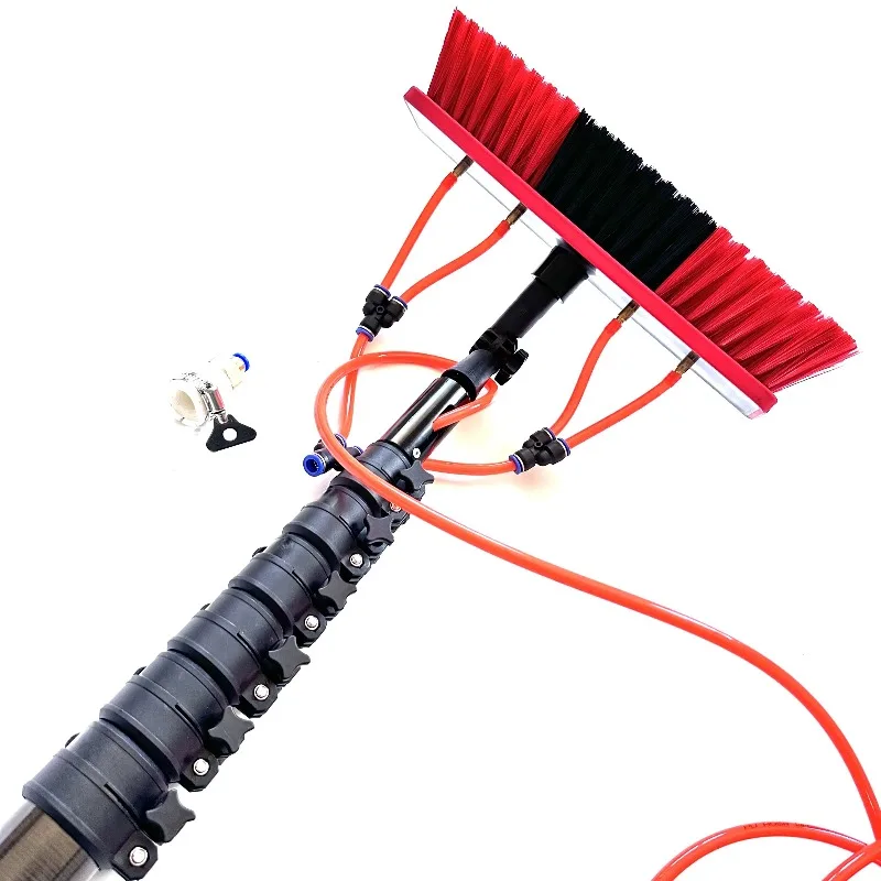 

Carbon Window Cleaning ，Pole OEM 35ft、40ft、45ft、60ft Telescopic Carbon Fiber Water Fed Poles With Brush，cleaning rod