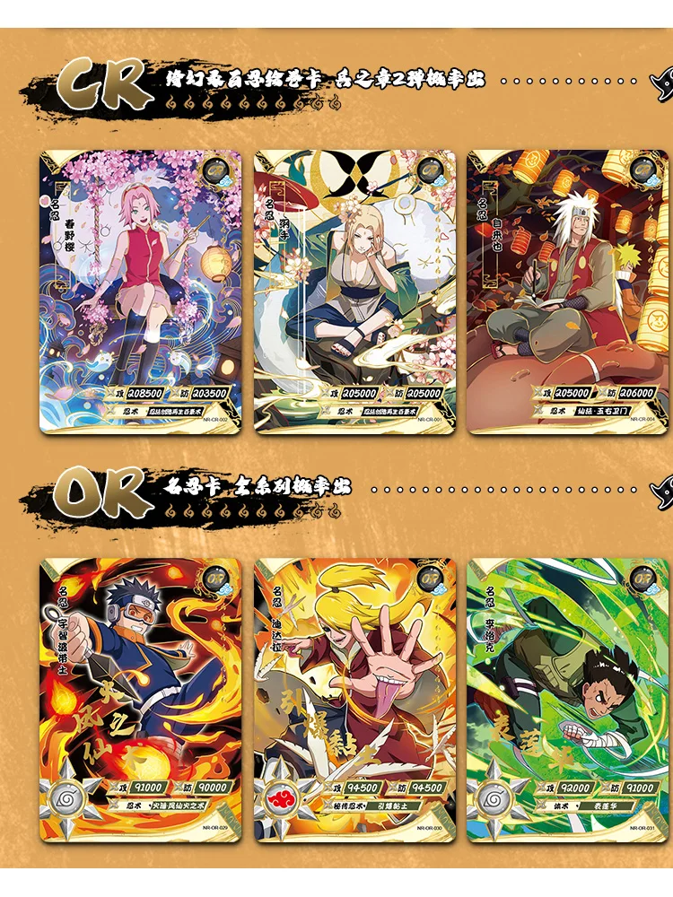 Kayou-Naruto Anime Game Cards, Chapter of Lin, Uzumaki, Uchiha Itachi, Kakashi Collection Card, SP Ninja Pack, Original