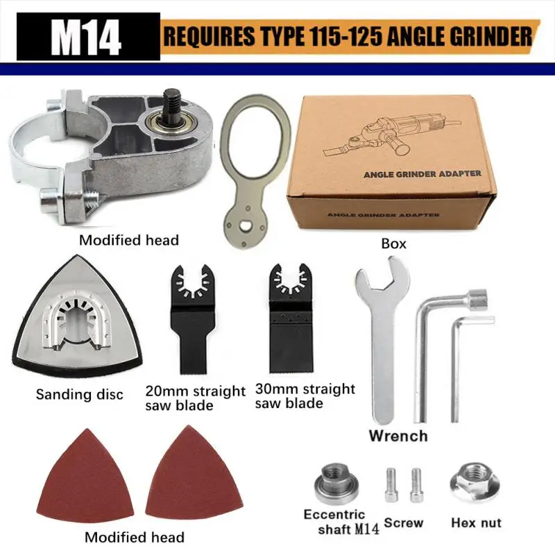 Angle Grinder Conversion Universal Head Adapter M10 M14 Thread for 100 115 125 Type Angle Grinder Polisher Polishing Oscillating