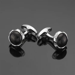 High quality starry sky crystal cufflinks for men's wedding French shirt cuffs branded buttons, the best choice for gift giving