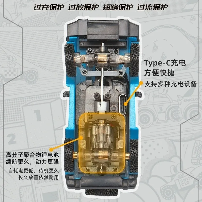 Sniclo 1:64 3010 Wrangler Fuoristrada Fpv Auto Micro Fpv Auto Con Occhiali 4wd Auto Remoto Mangetic Rimovibile Fpvbox Simulazione Deriva