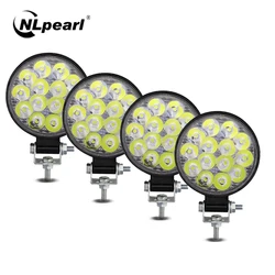 Nlpearl 12V 24V Led Light Bar 42W Mini LED Work Light Spotlight Offroad LED Bar For Jeep Truck 4X4 4WD Car SUV ATV Headlight