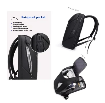 BANGE USB Charging Waterproof Laptop Backpack 17 Computer Bag Travel Business Hiking Backpacks School Back Pack Mochila For Men