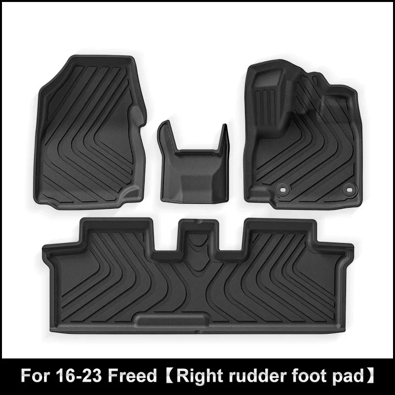 Custom Full TPE Floor Mats compatible with Honda Freed 2016-2024 RHD Right Hand Drive 3D Molded Waterproof Car Floor Liners