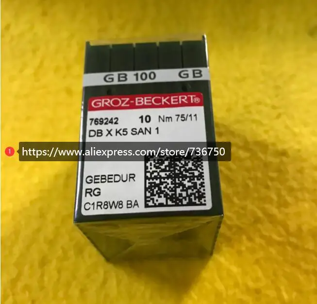 100 pcs Original Groz-Beckert Golden Needle DBXK5 DB X K5 SAN 1 GEBEDUR Tajima Barudan SWF China Embroidery Machine Spare Parts