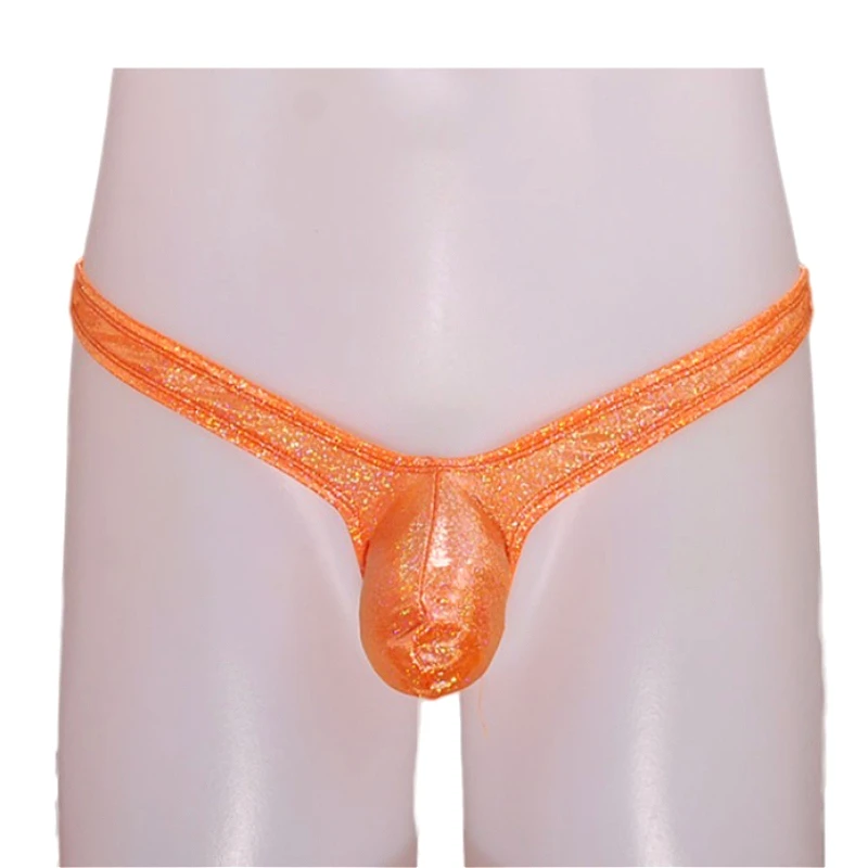 

Laser Shiny Underwear Mens Sexy Pouch Briefs Patent Leather Bling Man Panties Colorful Men Erotic Lingerie Low Waist Underpants