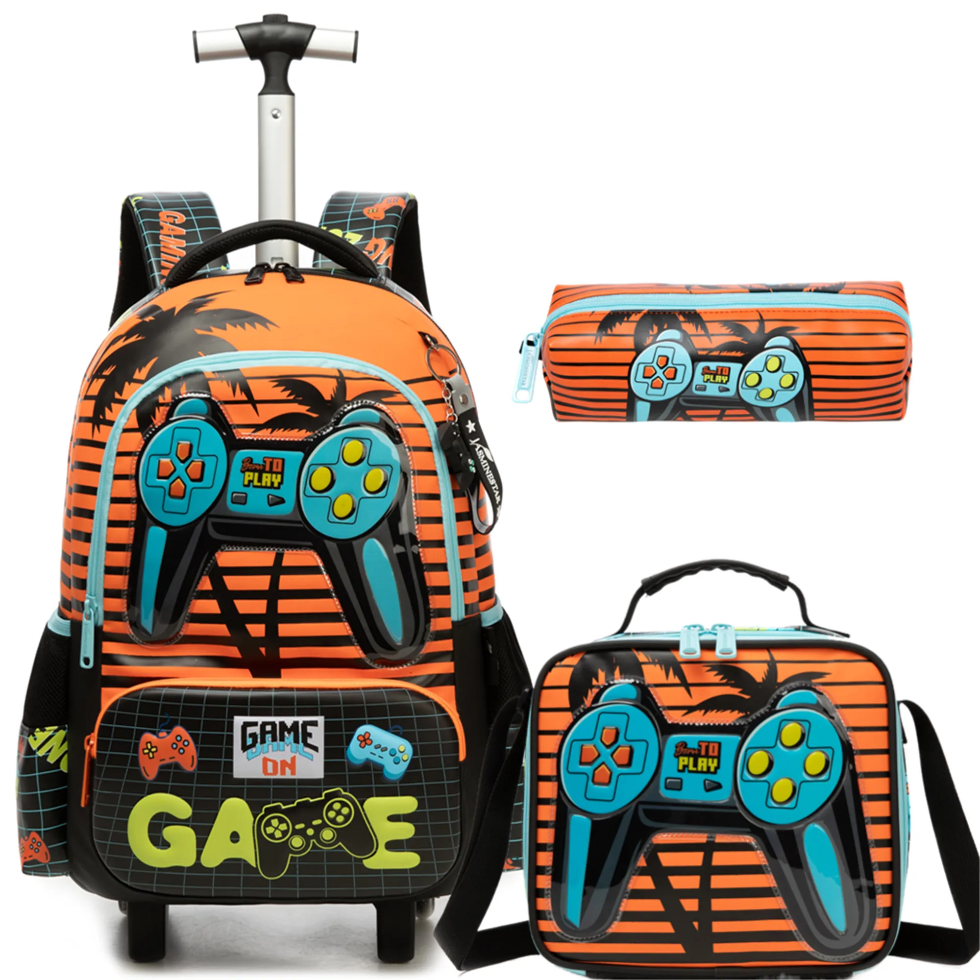 

Kids School Backpack for Boy Girls Travel Carry on Backpack Trolley Bags with Wheels Lightweight Bookbag Back to School Supplies
