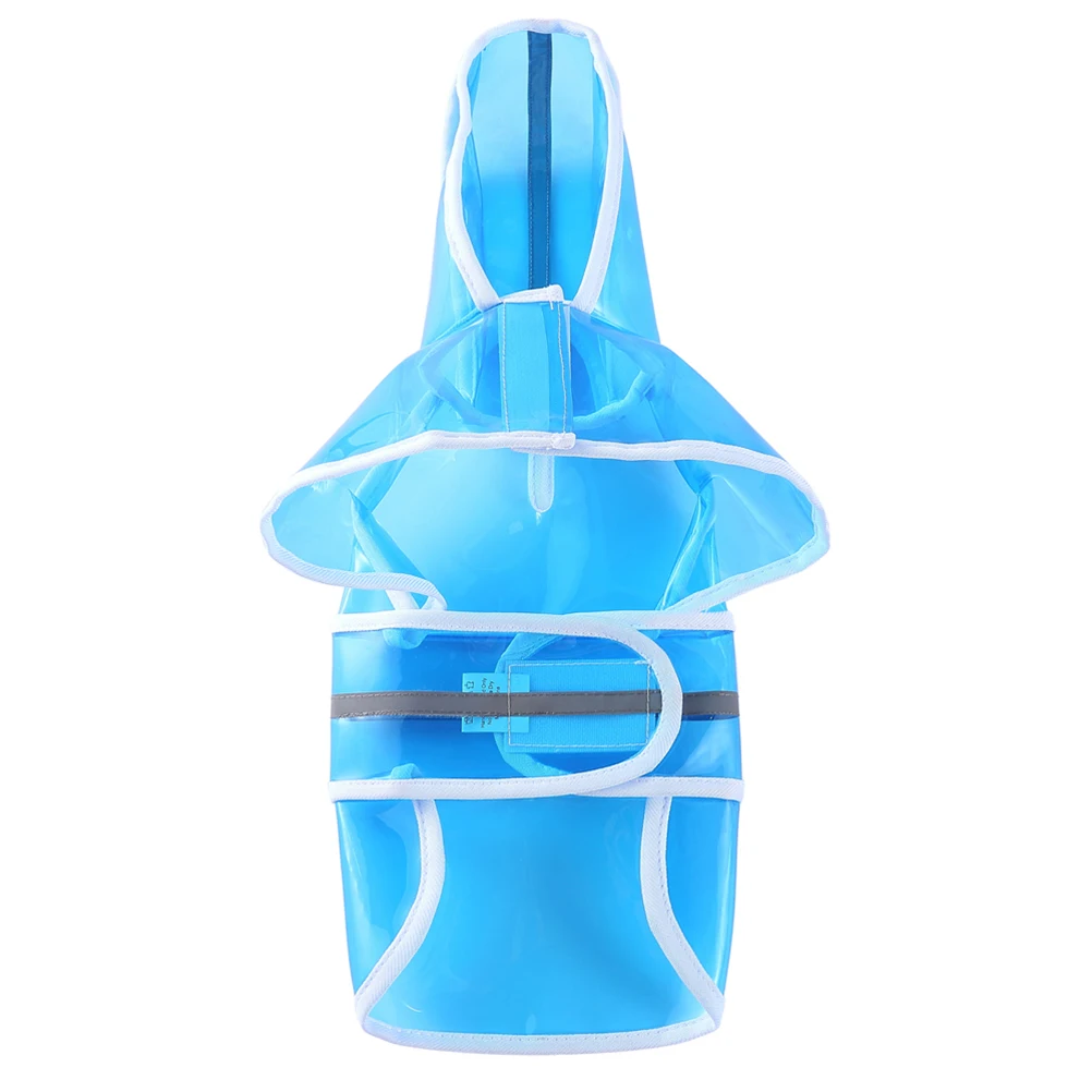 

Pet Raincoat Waterproof Dog Jacket Reflective Hood Raincoats for Dogs Strips with Hat Puppy