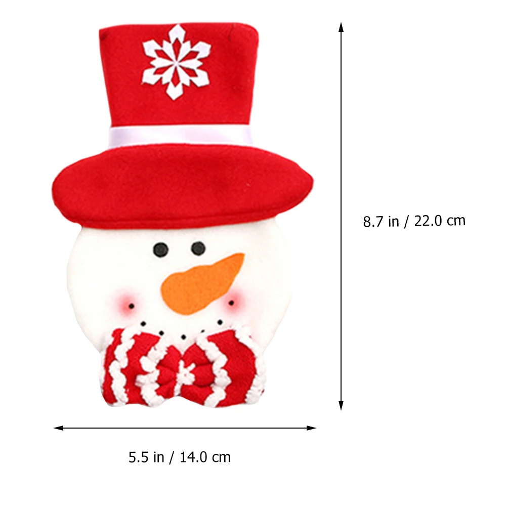 

6 Pcs Decorative Items Cutlery Set Elder Christmas Dining Table Reusable Tableware Cloth Storage Holder