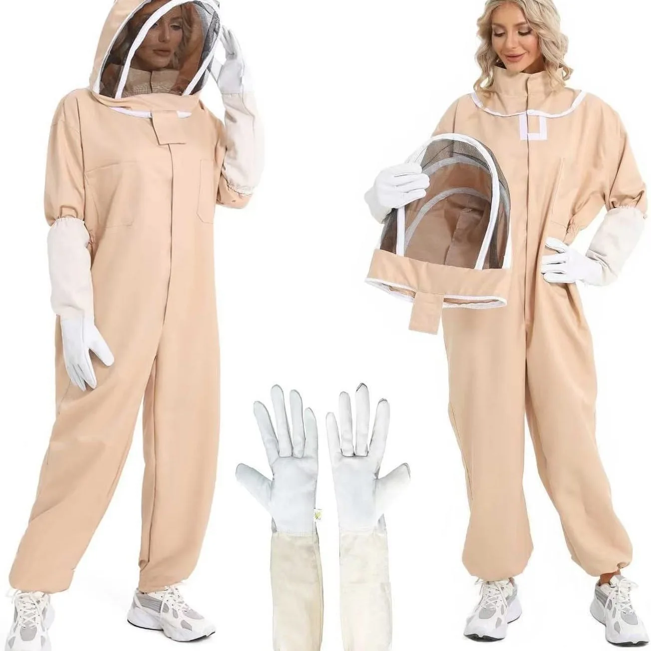 Beekeeping Tools, Bee-proof Suits, Bee Protection Tools, Half-body Onesie, Half-body Space Suit, Gloves