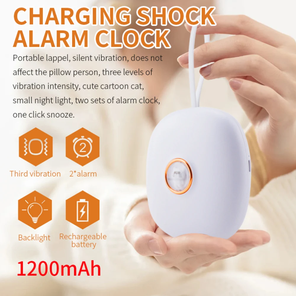 Charging LED Digital Shock Alarm Clock Electronic Desktop Table Clocks for Home Office Snooze Silent Vibrating Alarm Clock