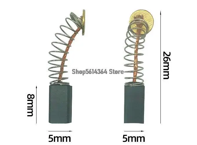 

Carbon Brushes for Electric Motors 8mm x 5mm x 5mm Replacement Part Pair