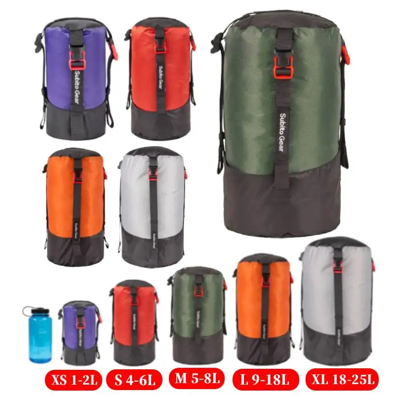 1-25L Camping Sleeping Bag Compression Pack Storage Bag Portable Ultra-light Storage Bag Outdoor Camping Waterproof Storage Bag