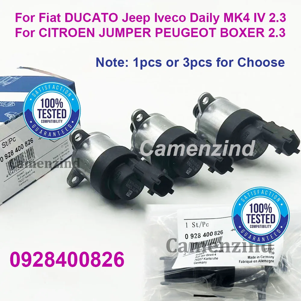 

1/3Pcs 0928400826 71772310 Fuel Pressure Regulator Control Valve For Fiat Ducato Iveco Daily Citroen Peugeot 2.3 D TD 928400826