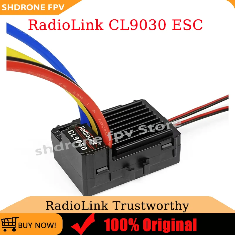 RadioLink Cool CL9030 90A Brushed ESC High Efficiency Low Temperature IP66 User-defined Output Voltage for Cars and Boats