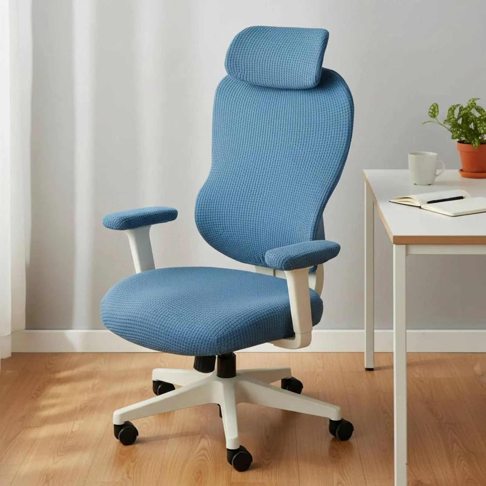 Easy Clean Armrest Cover for Gaming Chair with Soft Polyester Material and Separate Headrest Backrest Seat for Full Protection